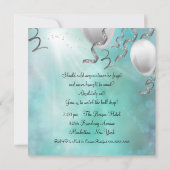 Tuxedo Champagne Confetti Silvester Party Einladung (Rückseite)