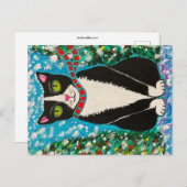 Tuxedo Christmas Postkarte (Vorne/Hinten)
