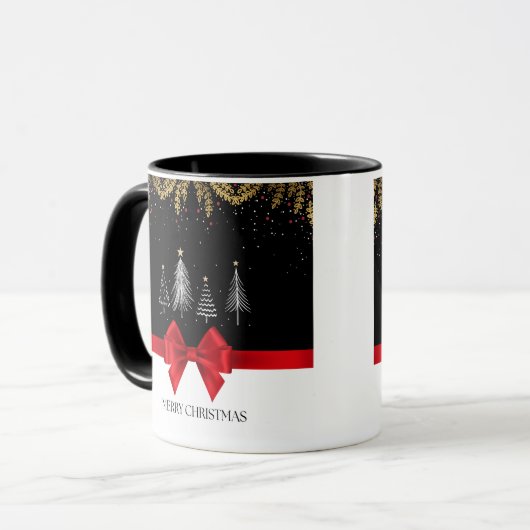 Tuxedo Christmas Tasse (Vorderseite Links)