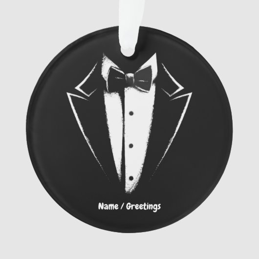 Tuxedo Classic Party Funny Confiserie Al Porto Ornament (Vorderseite)
