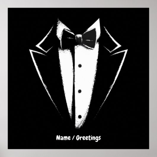 Tuxedo Classic Party Funny Confiserie Al Porto Poster (Vorne)