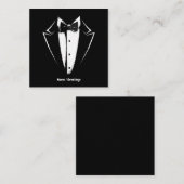 Tuxedo Classic Party Funny Confiserie Al Porto Quadratische Visitenkarte (Vorne/Hinten)