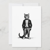 Tuxedo Classy Cat Einladung (Vorderseite)