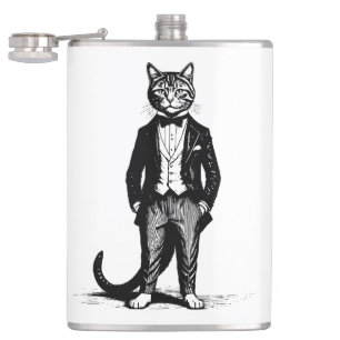 Tuxedo Classy Cat Flachmann