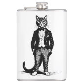 Tuxedo Classy Cat Flachmann (Vorderseite)