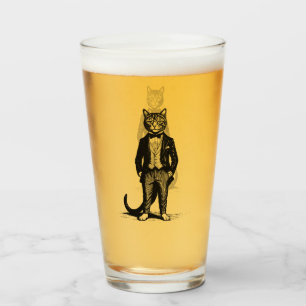 Tuxedo Classy Cat Glas
