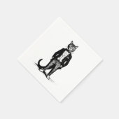 Tuxedo Classy Cat Serviette (Ecke)