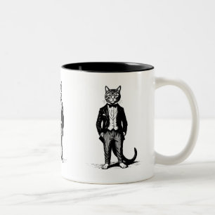 Tuxedo Classy Cat Zweifarbige Tasse