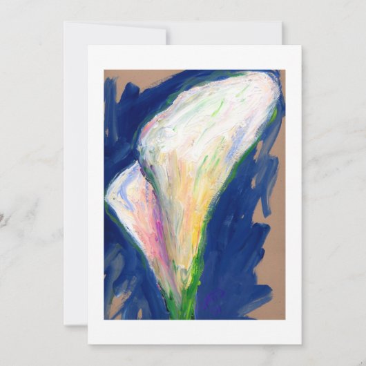 "Tuxedo Cuff" Lily Blume Malerei Einladung (Vorderseite)