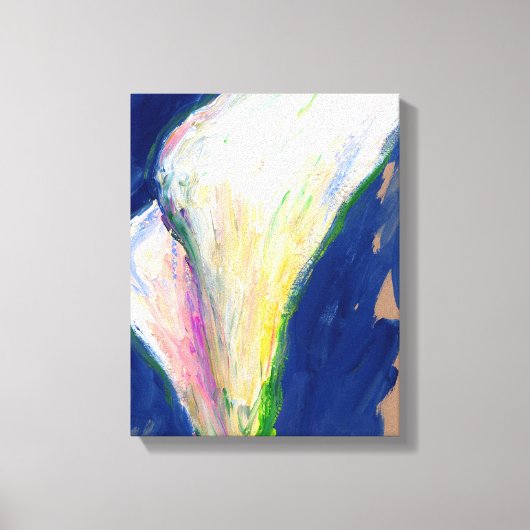 Tuxedo Cuff White Calla Lilies Leinwand (Vorderseite)