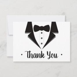 Tuxedo Dankeschön Karte, Schwarze Krawatte RSVP Karte