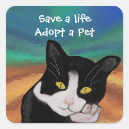 Tuxedo die Aufkleber für die Adoption von Katzen