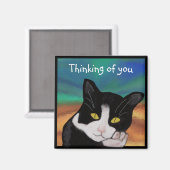 Tuxedo die Katzenmagnete Magnet (Vorderseite/Rückseite)