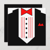 Tuxedo Einladung Dinner Party Formal Pre-Prom (Vorne/Hinten)