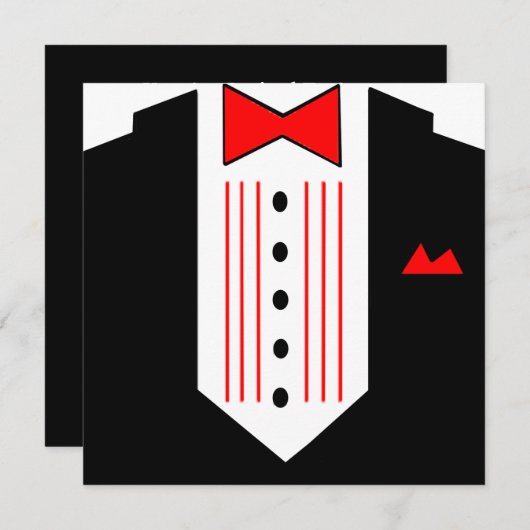 Tuxedo Einladung Dinner Party Formal Pre-Prom (Vorne/Hinten)