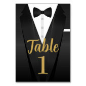 Tuxedo Event Bow Krawatte Black Krawatte Party Gol Tischnummer (Vorderseite)