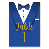Tuxedo Event Bow Krawatte Black Krawatte Royal Blu Tischnummer (Vorderseite)