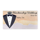 Tuxedo farbenfrohe Aquarellmarke (Vorne)