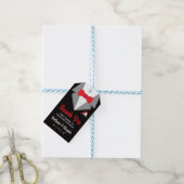 Tuxedo Favor Tag, Babydusche Tag Geschenkanhänger (Mit Garn)