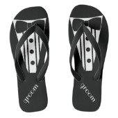 Tuxedo Flip Flops | Grooms Beach Wedding Badesandalen (Fußbett)