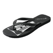 Tuxedo Flip Flops | Grooms Beach Wedding Badesandalen (Schrägansicht)