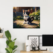 *~* Tuxedo Garden Kitty Cat 5:4 Feline Kitten Poster (Heimbüro)