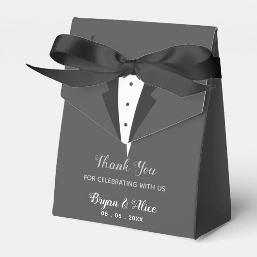 Tuxedo Gastgeschenk Hochzeit Boxen (Bride Groom) Geschenkschachtel (Vorderseite)