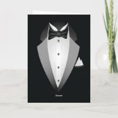 Tuxedo Geburtstagskarte Karte (Rückseite)