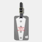 Tuxedo-Gepäckmarke Gepäckanhänger (Vorderseite vertikal)