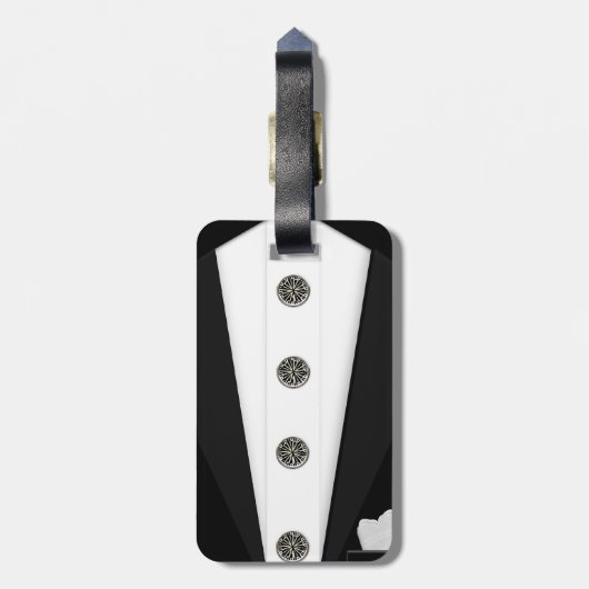 Tuxedo-Gepäckmarke Gepäckanhänger (Rückseite vertikal)