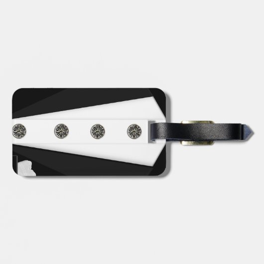 Tuxedo-Gepäckmarke Gepäckanhänger (Rückseite horizontal)