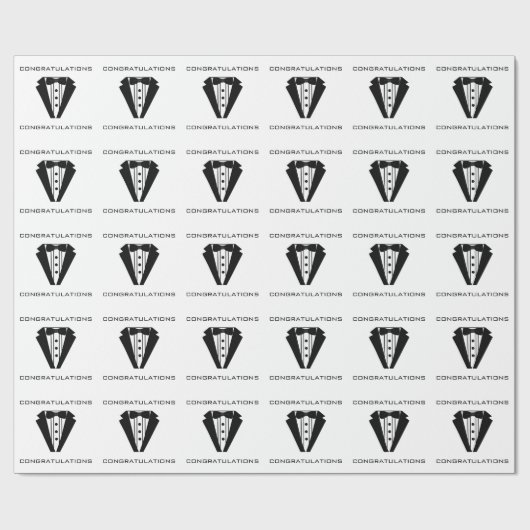 Tuxedo Glückwunsch Geschenkpapier (Flach)