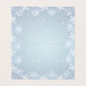 Tuxedo, Gown, Schneeflocken auf blau Danke (Innenseite Aufgefaltet)