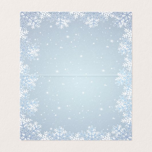 Tuxedo, Gown, Schneeflocken auf blau Danke (Innenseite Aufgefaltet)