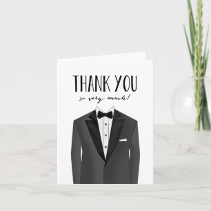 Tuxedo Groom Dankeskarte