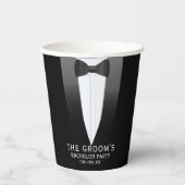Tuxedo Hochzeit der Groom Bachelor Party Paper Cup Pappbecher (Vorderseite)