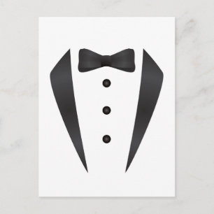 Tuxedo Hochzeitsgeschenke und Requisiten für Bräut Postkarte