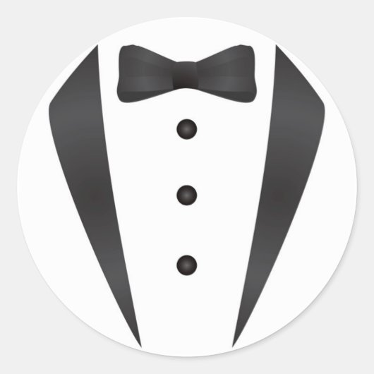 Tuxedo Hochzeitsgeschenke und Requisiten für Bräut Runder Aufkleber (Vorderseite)