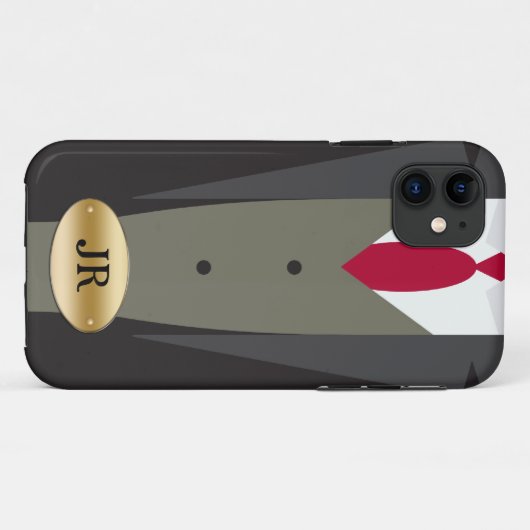 Tuxedo iPhone 5S Monogram Case (Rückseite (Horizontal))