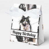 Tuxedo Kat Black Birthday Cats Cake Favor Box Geschenkschachtel (Vorderseite)
