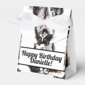 Tuxedo Kat Black Birthday Cats Cake Favor Box Geschenkschachtel (Vorderseite)