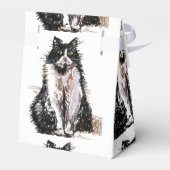 Tuxedo Kat Black Birthday Cats Cake Favor Box Geschenkschachtel (Rückseite)
