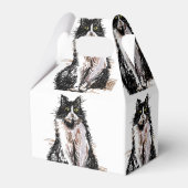 Tuxedo Kat Black Birthday Cats Cake Favor Box Geschenkschachtel (Rückseite)