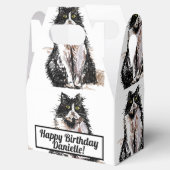 Tuxedo Kat Black Birthday Cats Cake Favor Box Geschenkschachtel (Geöffnet)