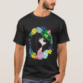 Tuxedo Kat Ostereier Bunny Hat T-Shirt (Vorderseite)