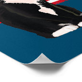 Tuxedo Katze 4. Juli Patriotische Geschenke Erwach Poster (Ecke)