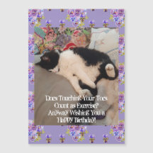 Tuxedo-Katze Alles Gute zum Geburtstag Magnet zum