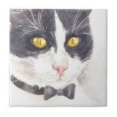 Tuxedo-Katze Fliese (Vorderseite)