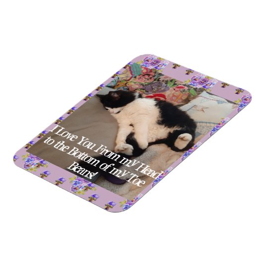 Tuxedo Katze Funny Liebe Zitat Katzen Magnet (Linke Seite)