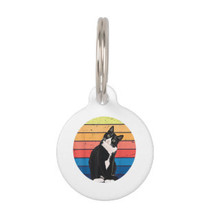 Tuxedo-Katze Geschenk Retro-Farben für Tierliebhab Haustiermarke